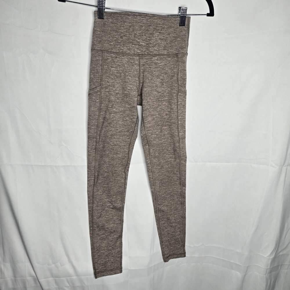 Aerie XS High-Waisted Heather Brown Leggings Soft Move Yoga & Workout Pockets